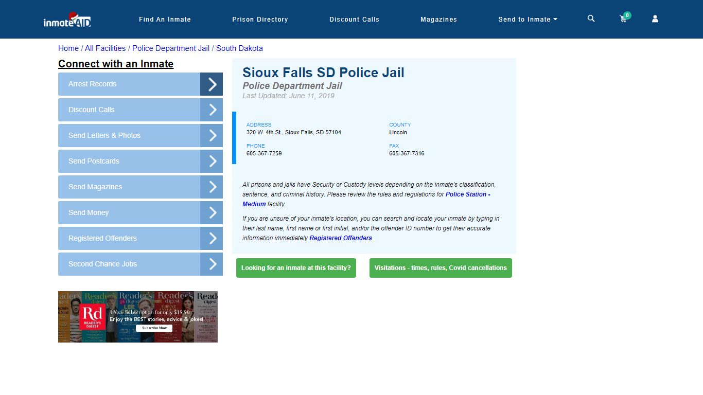 Sioux Falls SD Police Jail & Inmate Search - Sioux Falls, SD